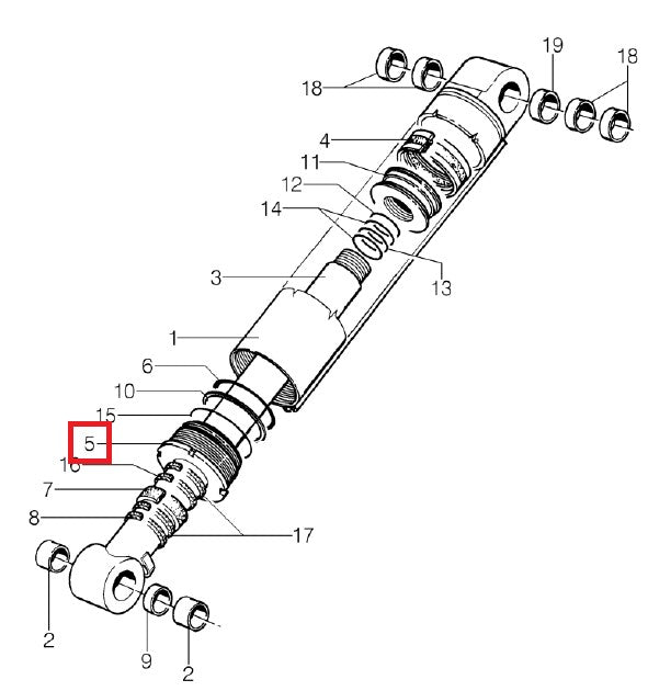 Picture of a new ring nut taken from a parts catalog drawing.