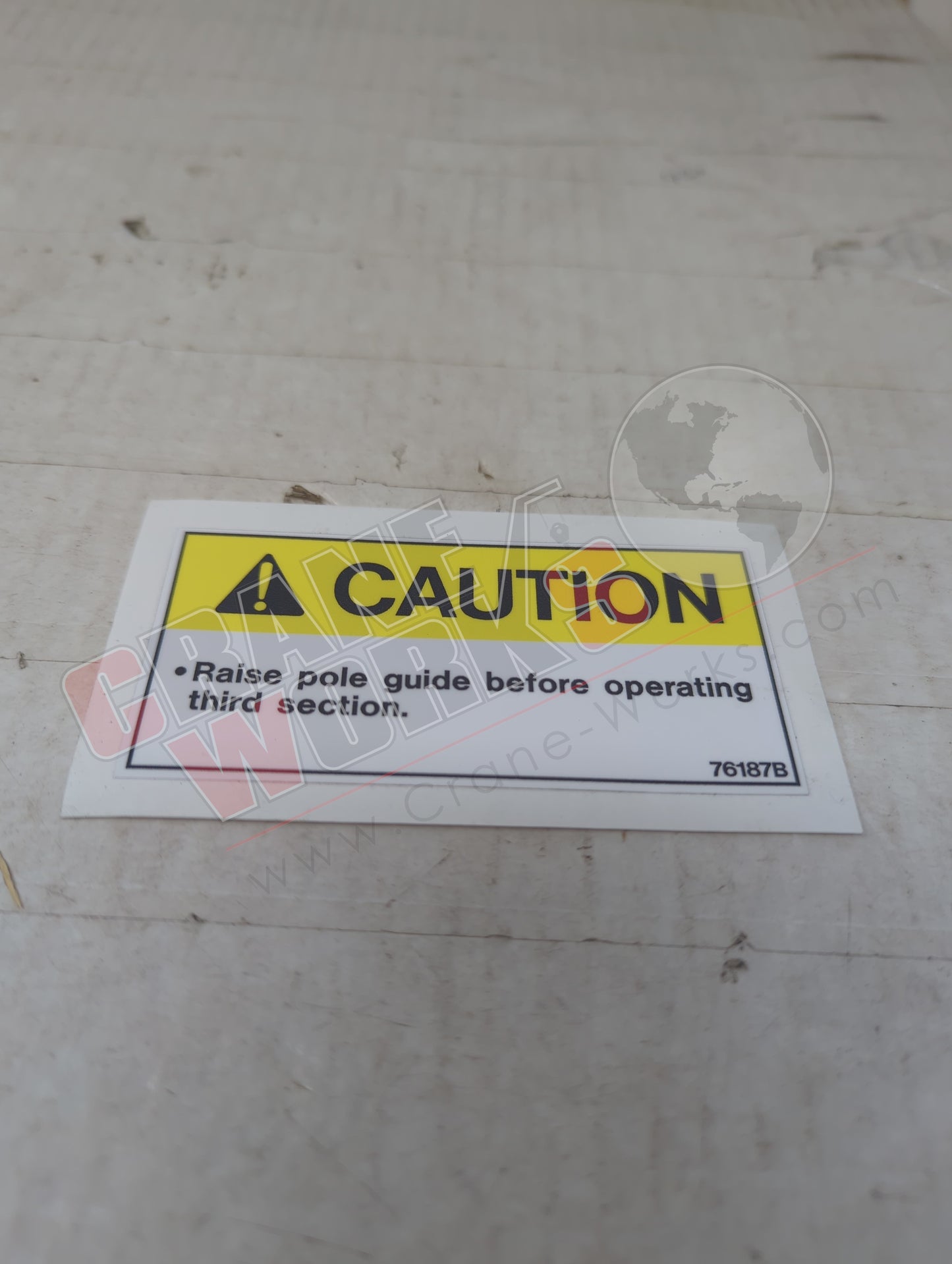 76187TU | New Decal, Pole Guide Operation