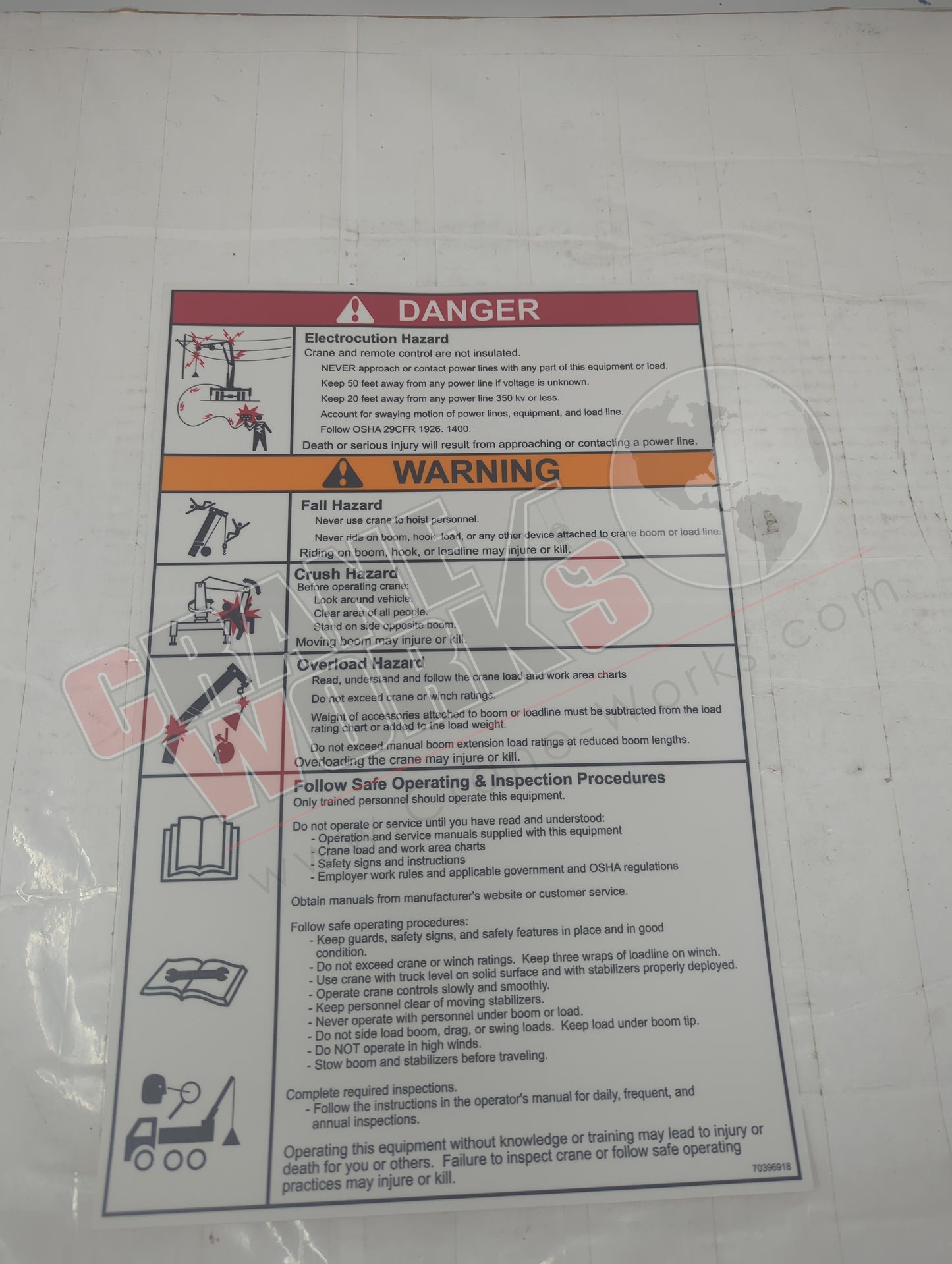70392865 | New Decal - Electrical Hazard