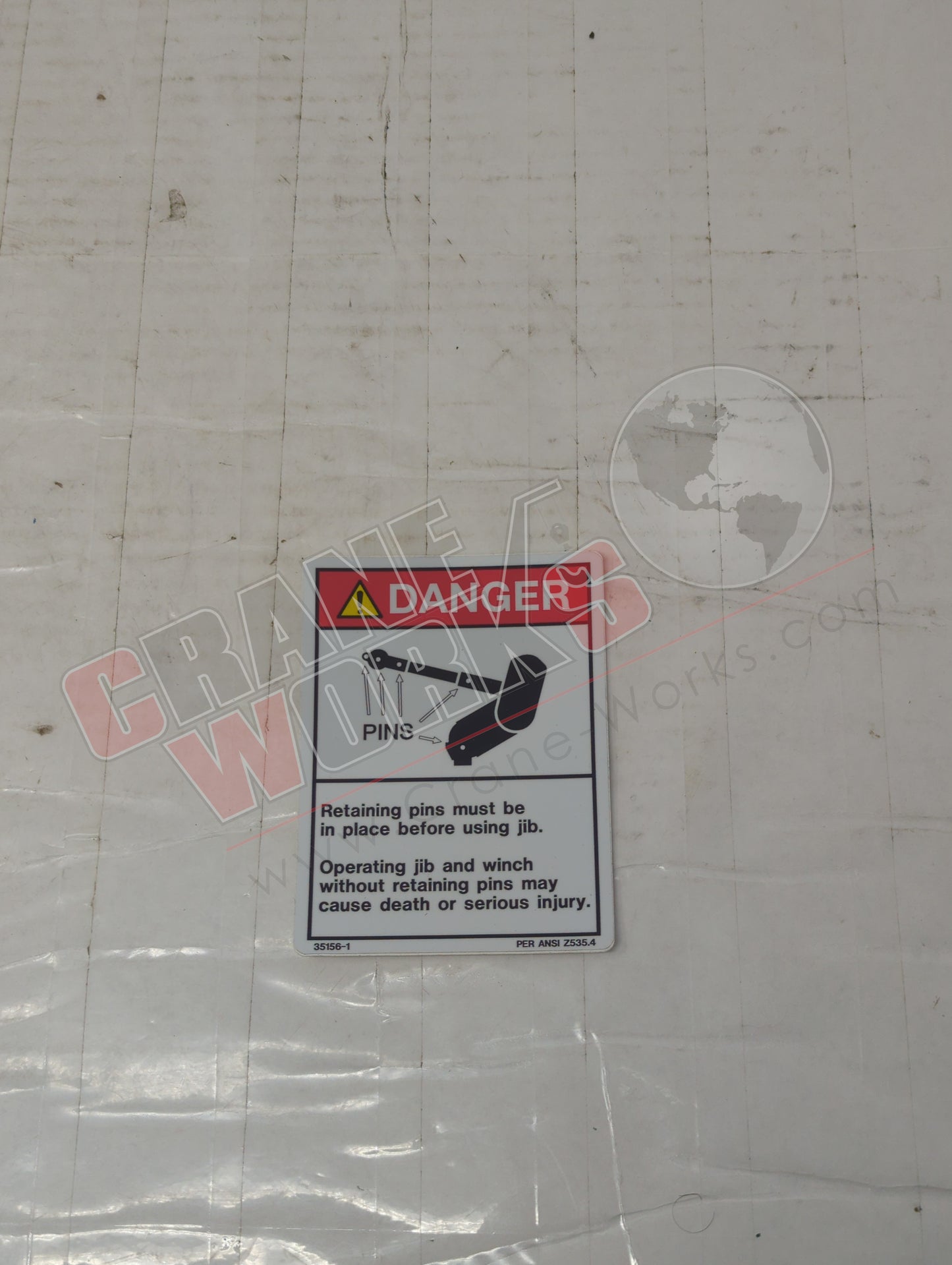 35156-1 | New Decal,Danger,Jib Pins