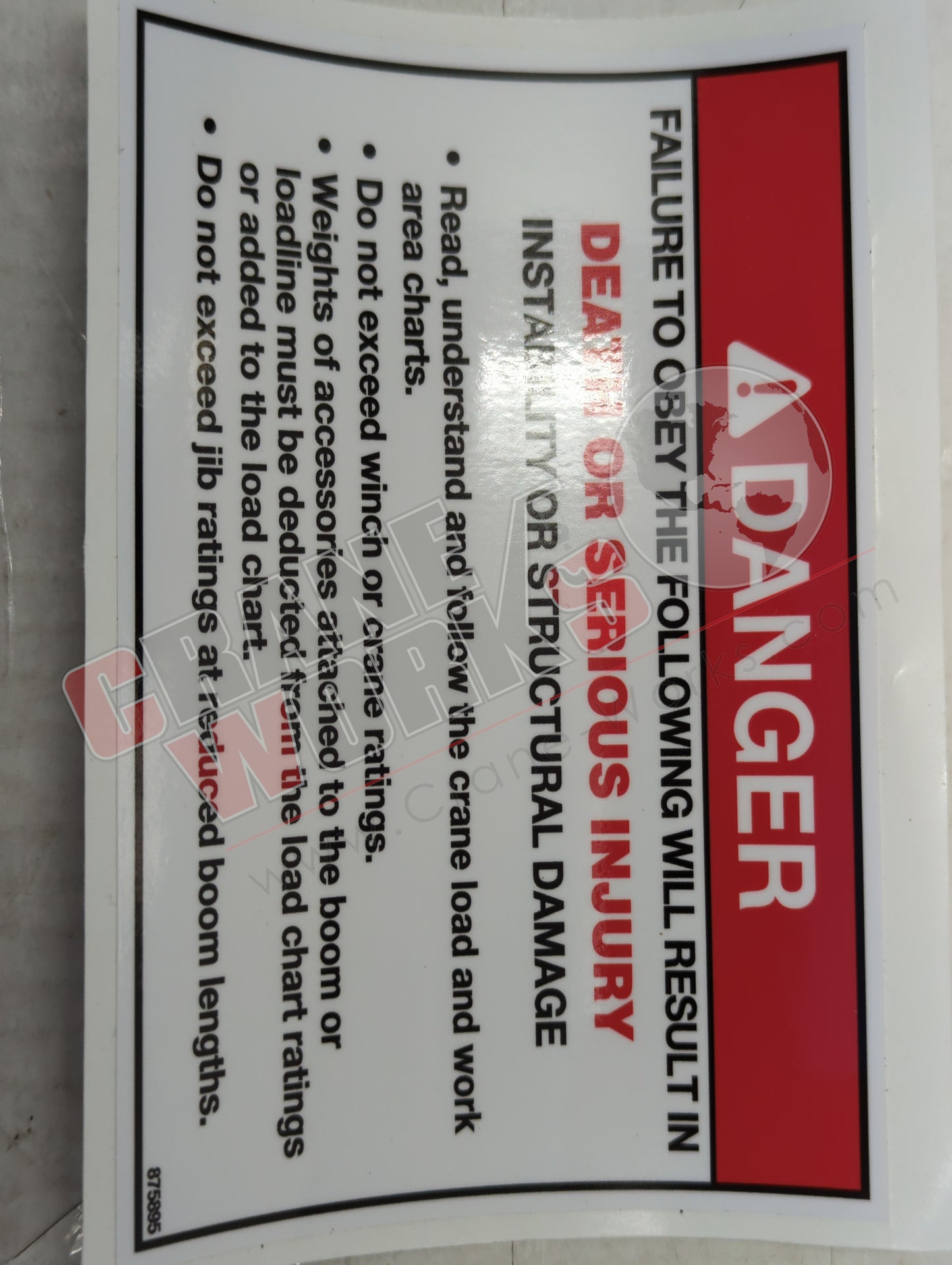 875895 | New Decal Warning