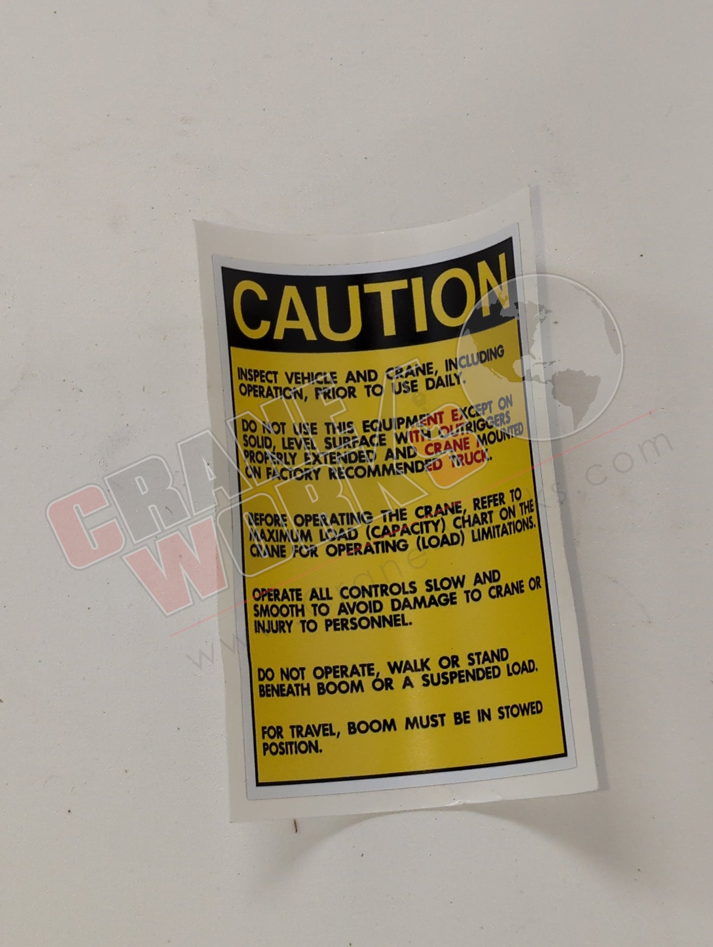 CAUTION | New Caution Decal