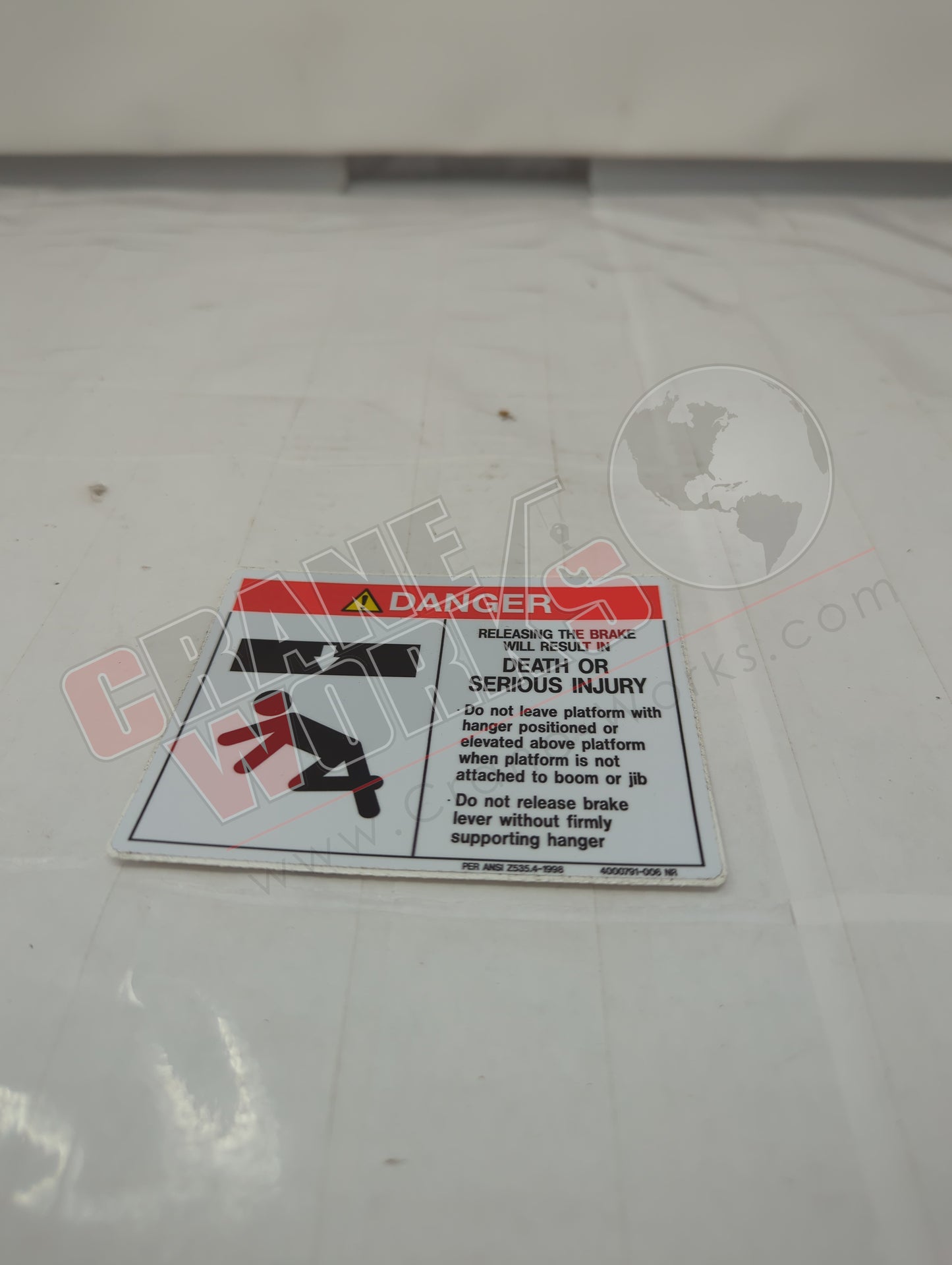 4000791.006 | New Decal; Danger Brake