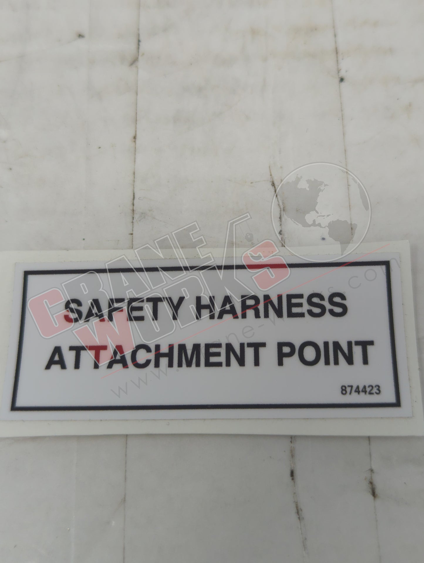 874423 | New Decal - Safety Harness Att Point