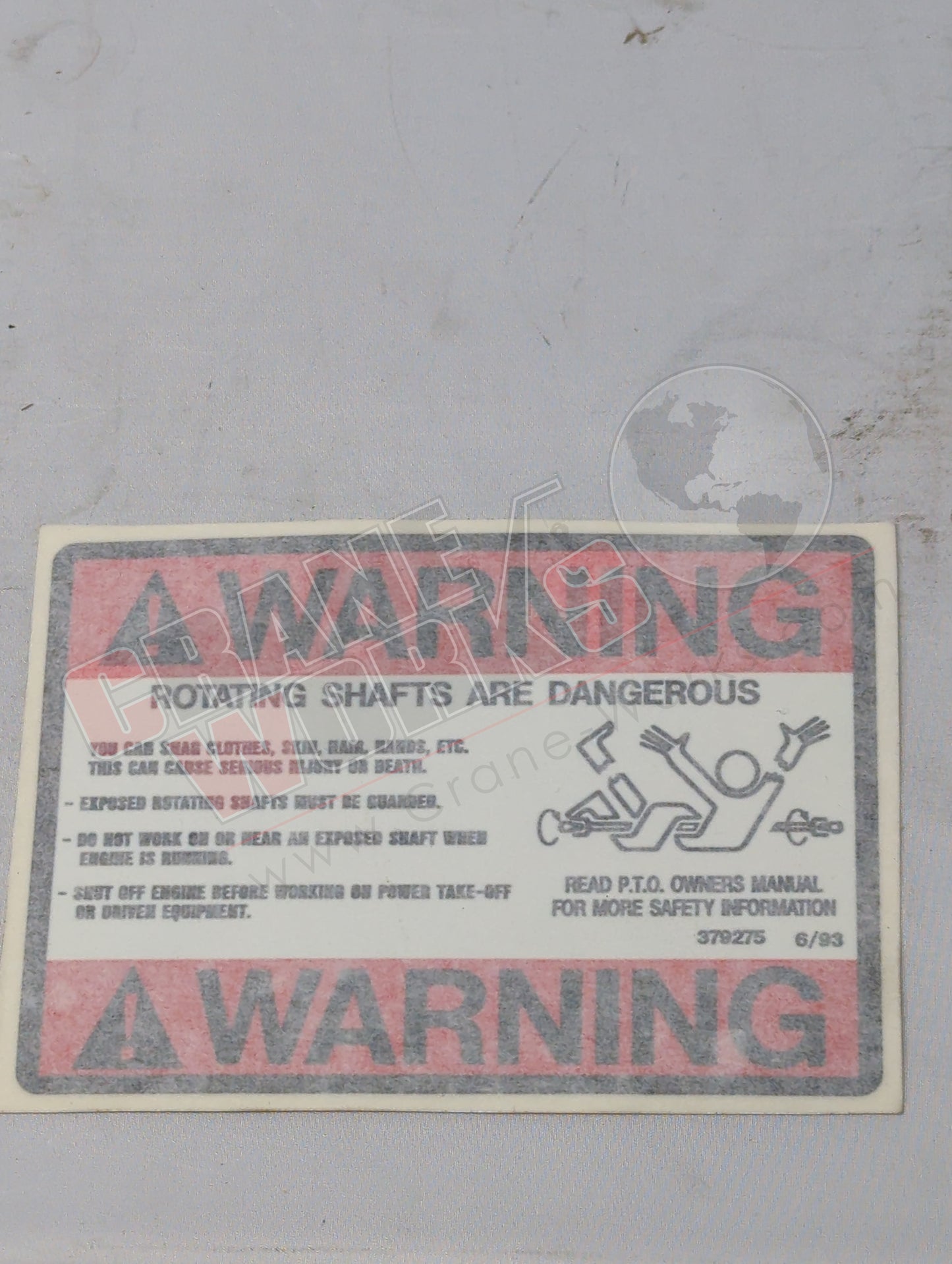 379275 | New Waring - Rotating Shafts Are Dangerous Decal