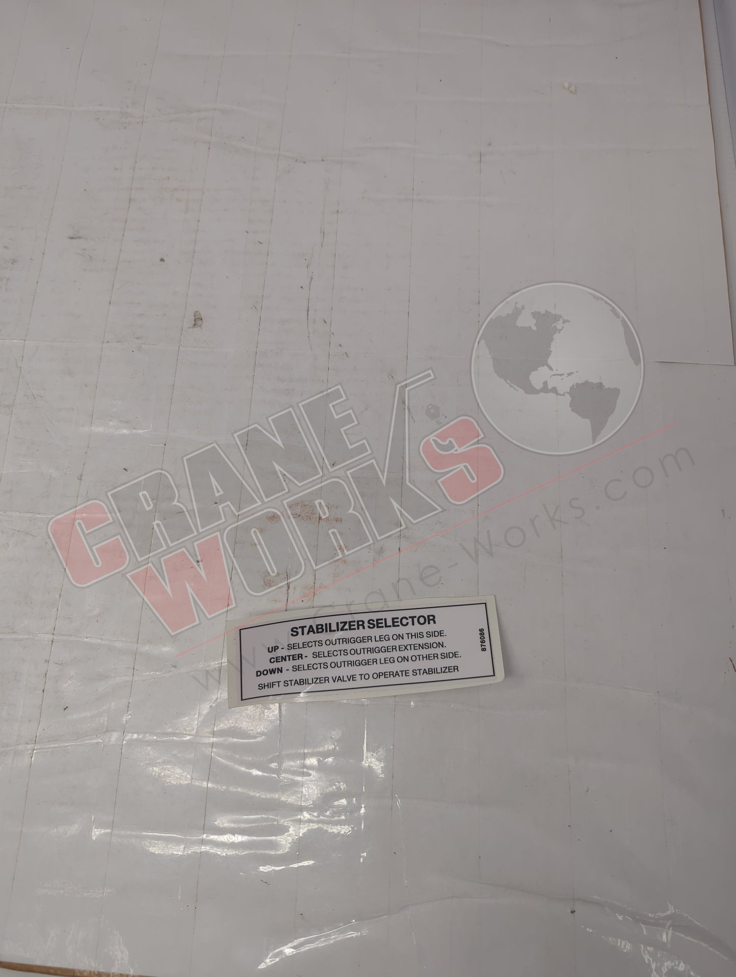 876086 | New Decal; Stabilizer Selector