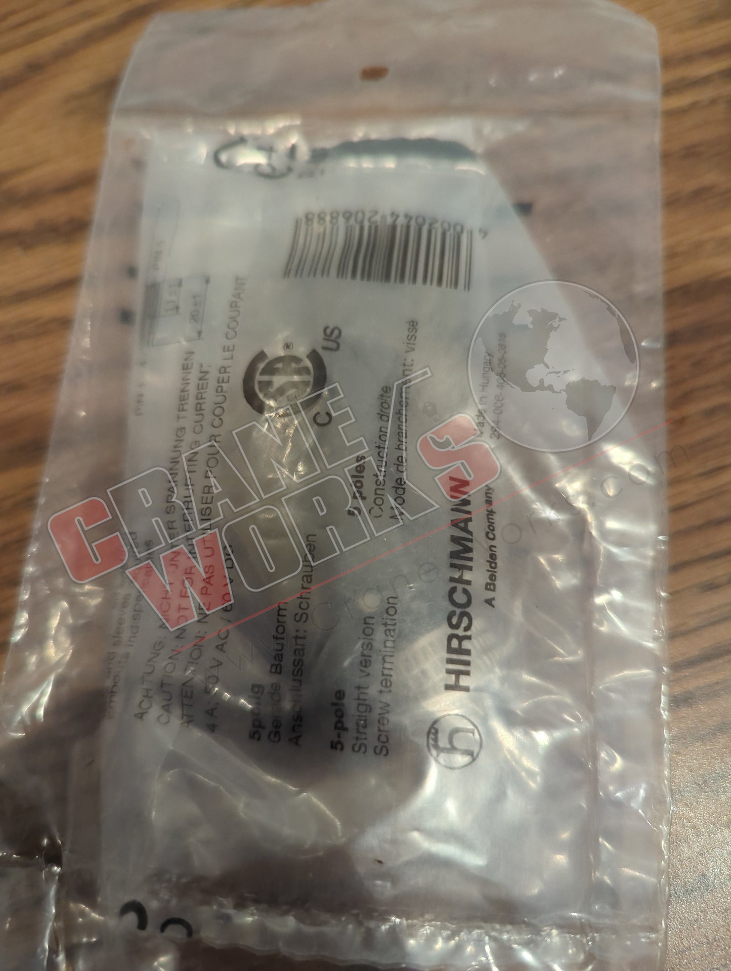 80039254 | New M12 Conn,Female,Straight,5Pole