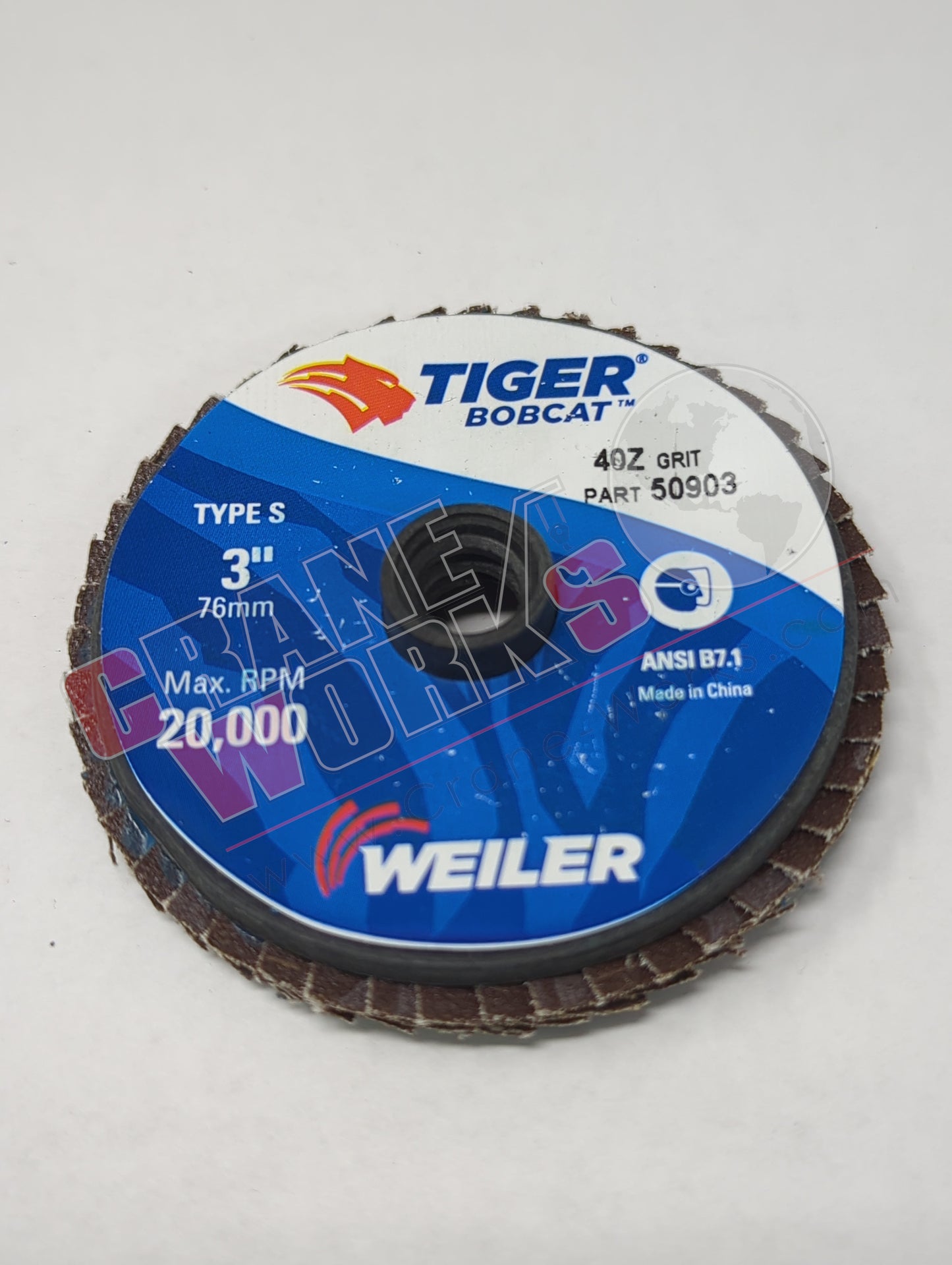 MSC01832849 | New +3" Dia., 40Z Grit Angl Weiler Bobcat Fl (5068)