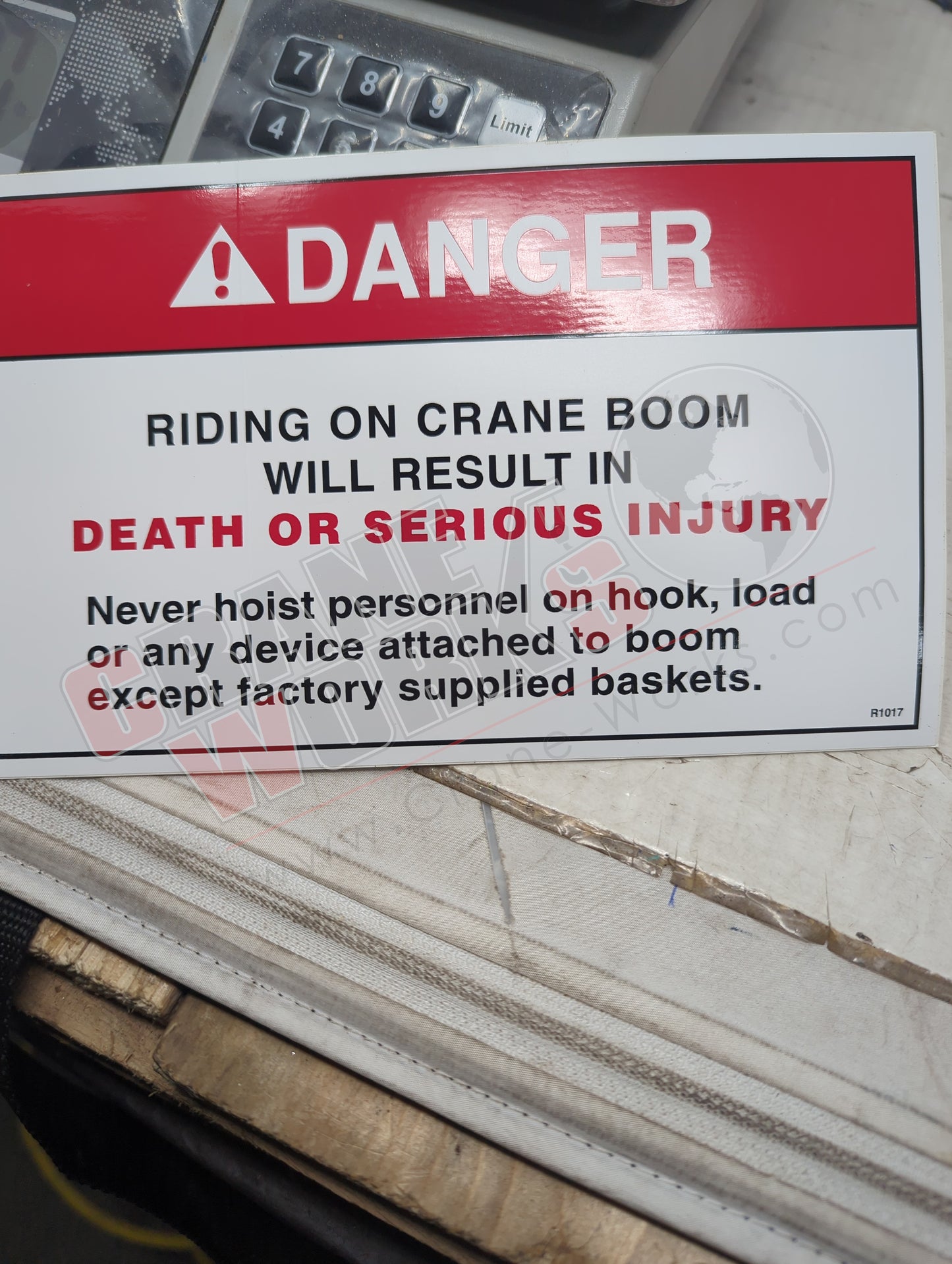 R1017. | New Danger No Riding (Large)