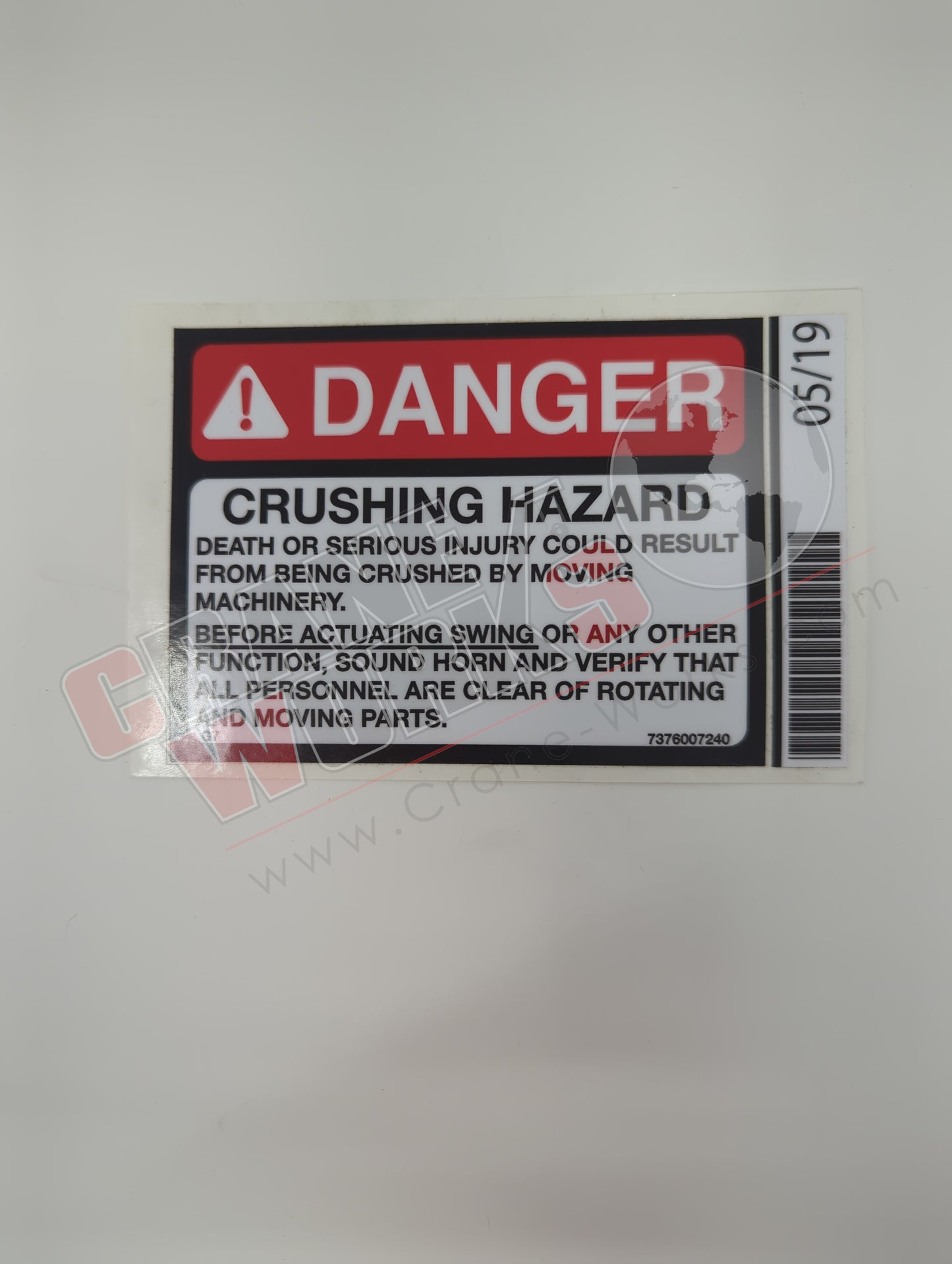 7376007240 | New Decal-Danger Swing
