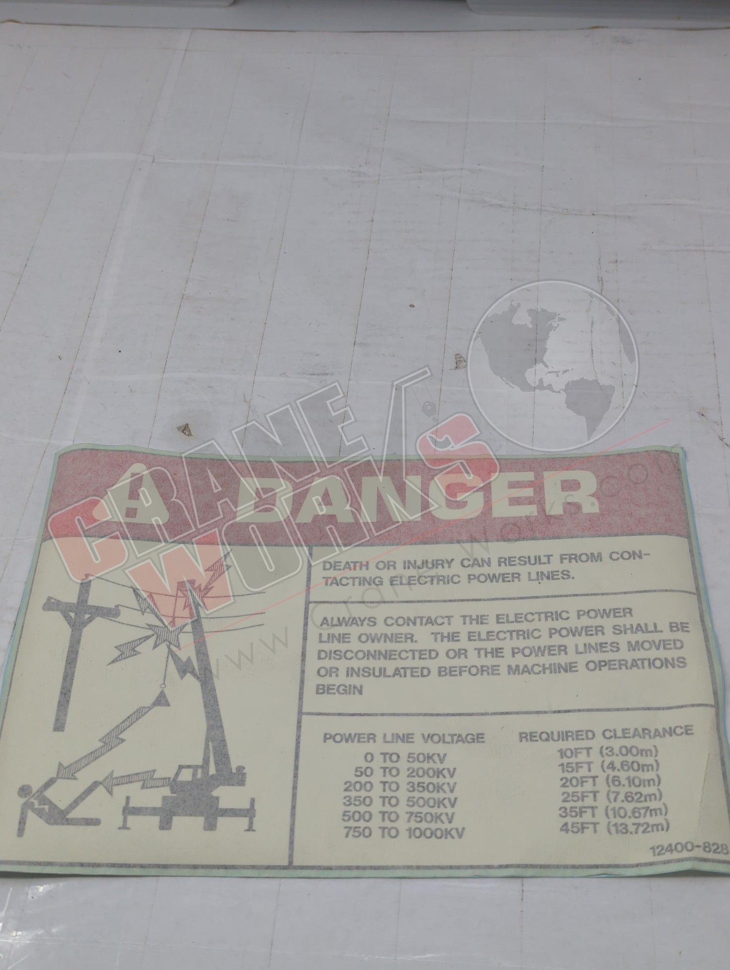 12400-828 | New Electrical Danger Decal