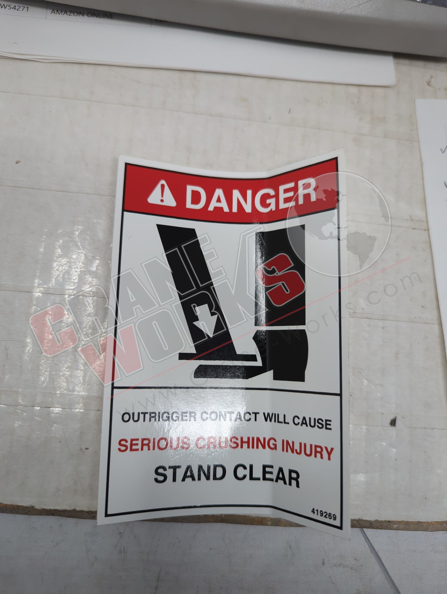 419269TU | New Decal Outrigger Crushing