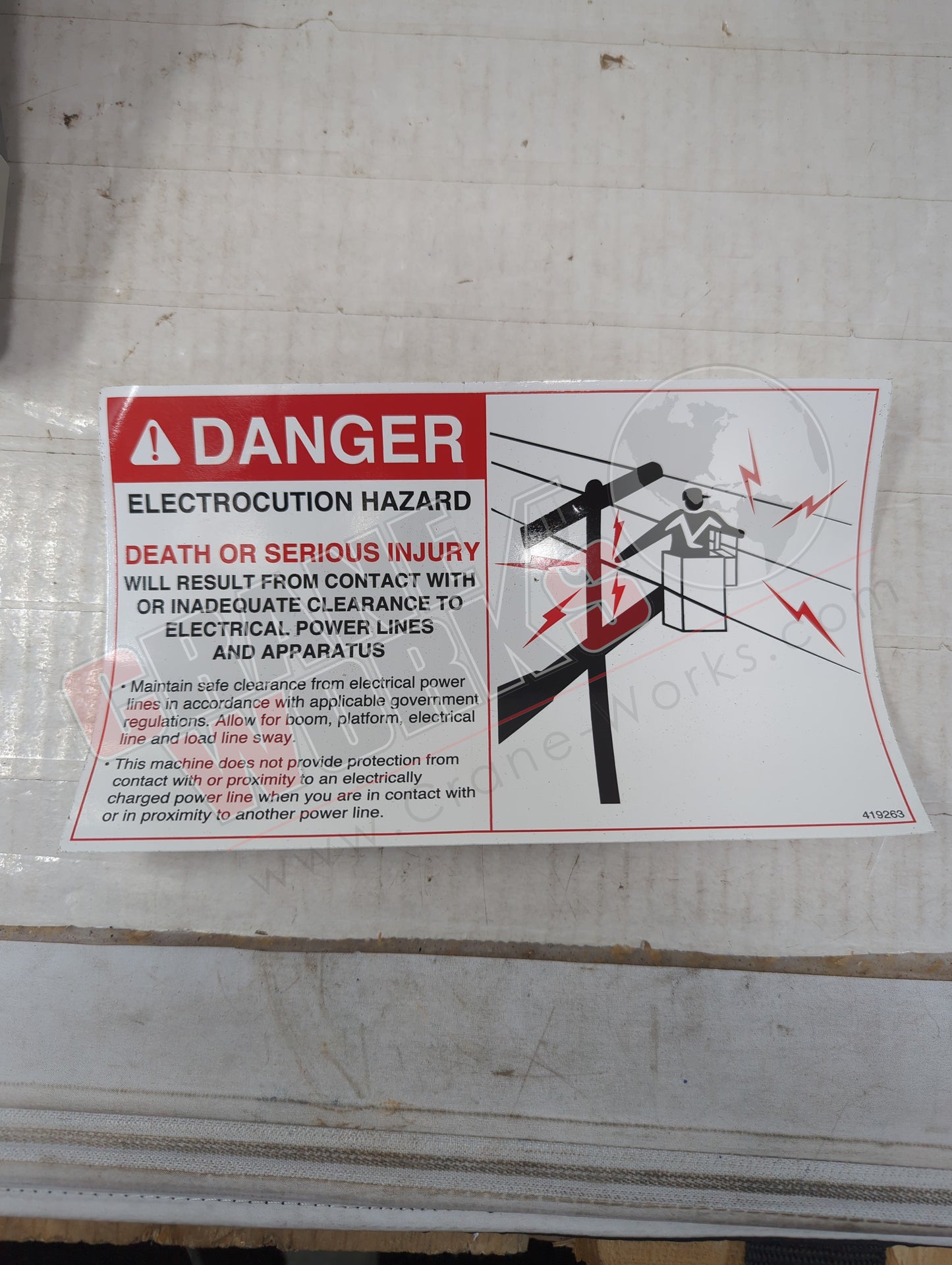 419263TU | New Decal, Electrocution Hazard