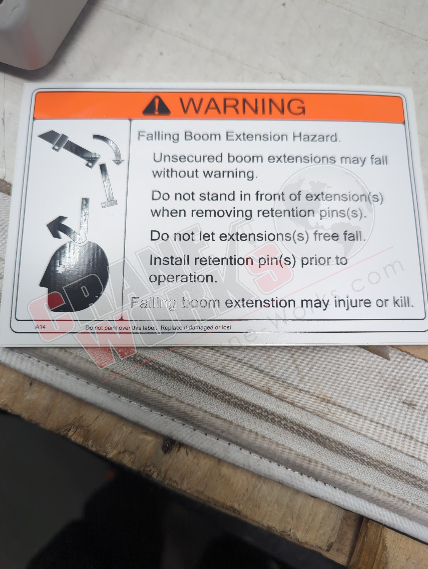 A14 | New Falling Boom Extreme Hazard