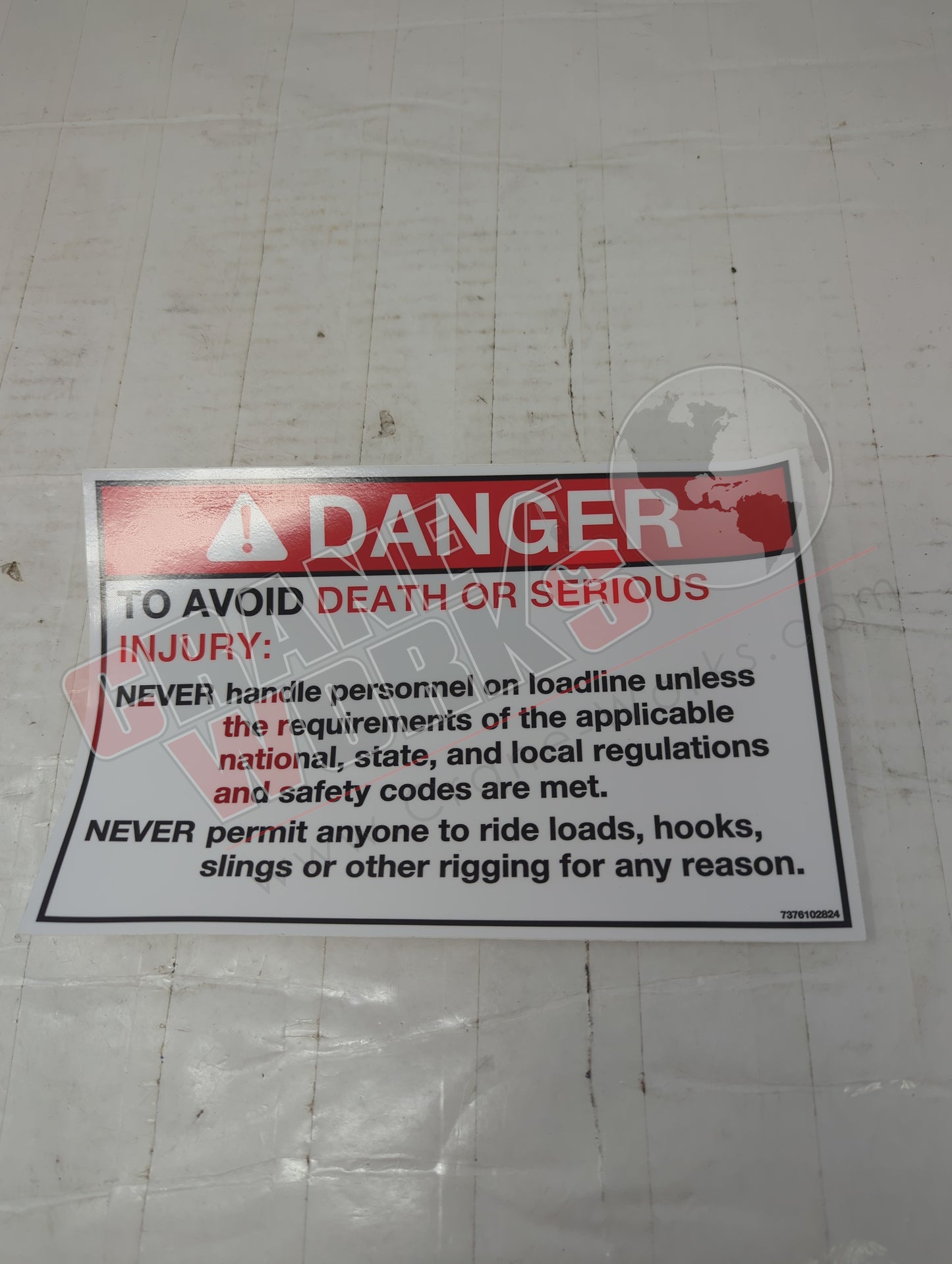 7376102824 | New Danger Electrical Decal