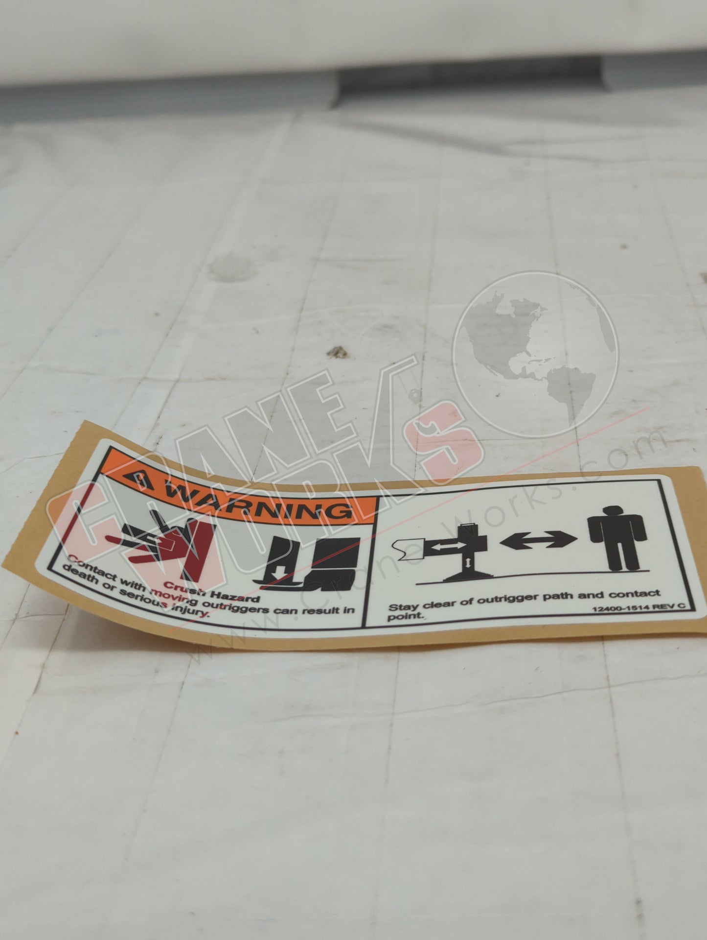 12400-1514 | New Decal, O/R Crush Hazard