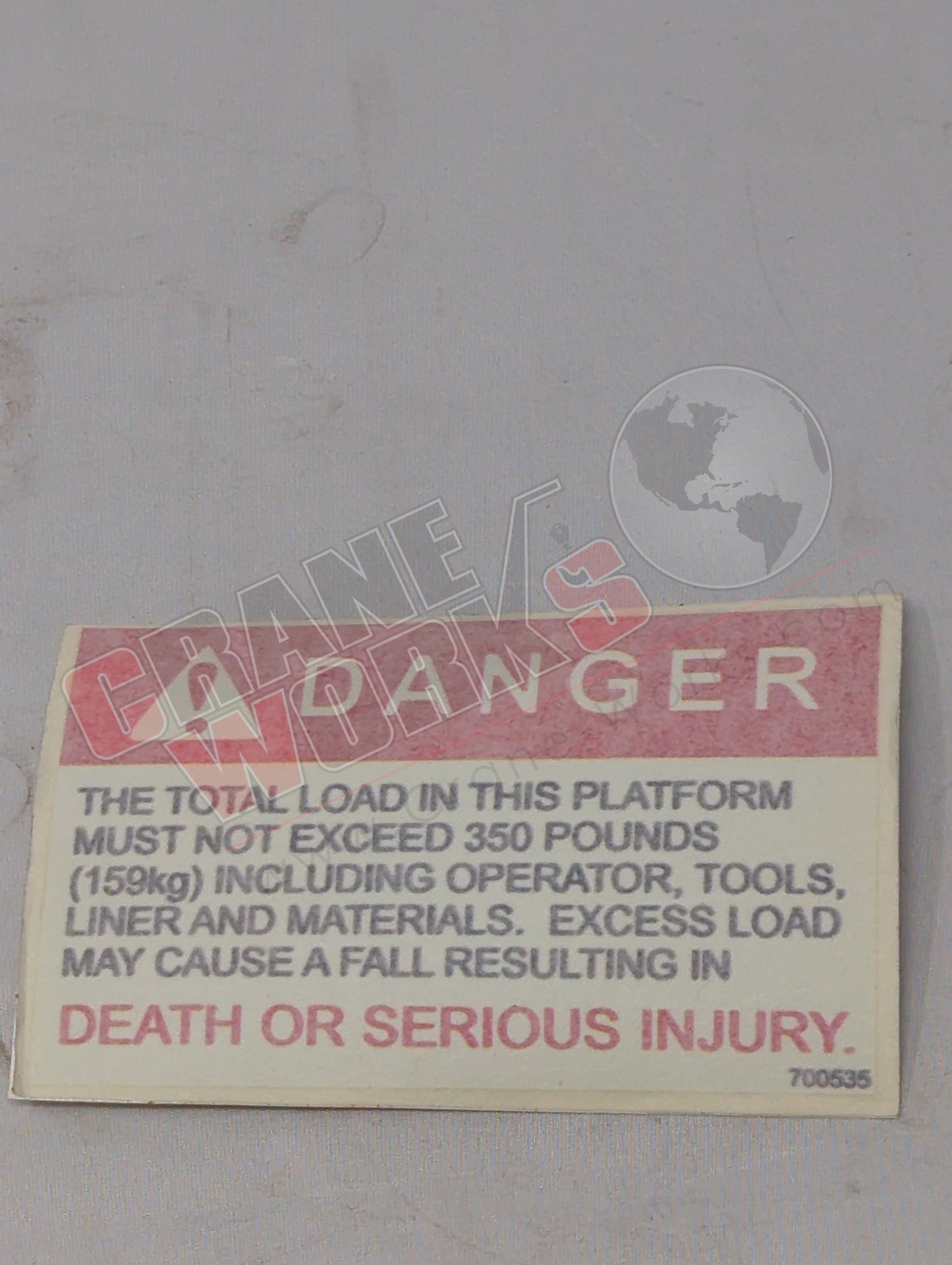 700535 | New Danger Total Load 350Lbs