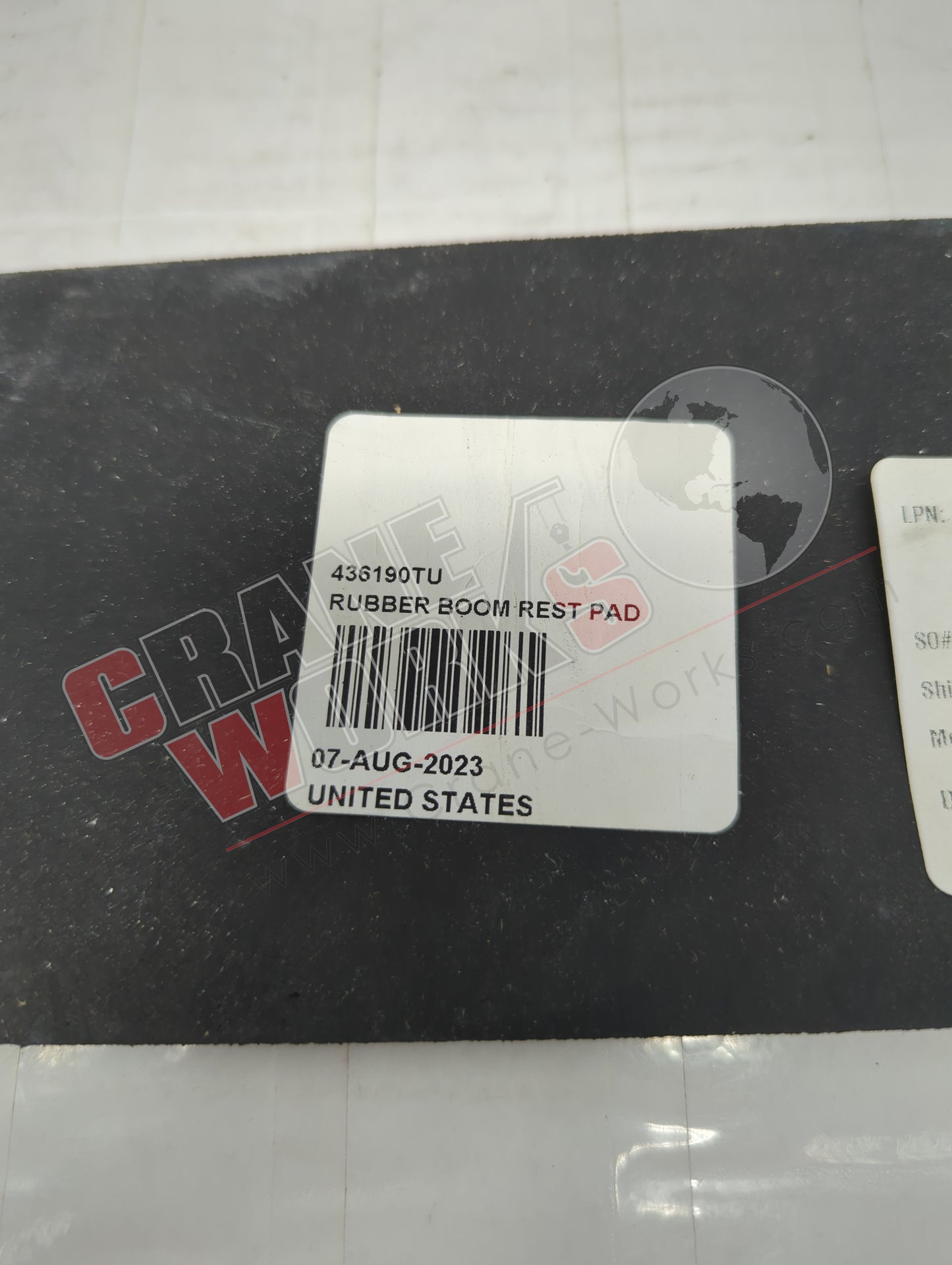 436190TU | New Rubber Boom Rest Pad