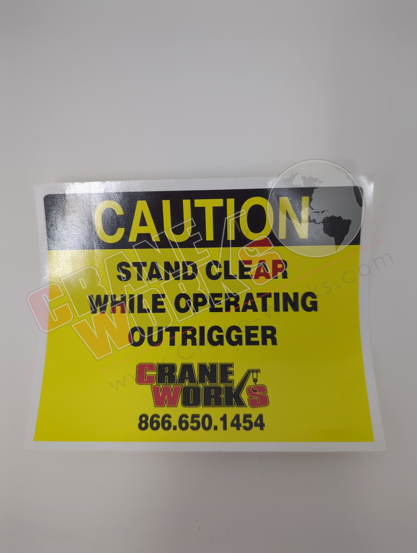 DCL-1000 | New Decal 4 X 5 Stand Clear Outrigger