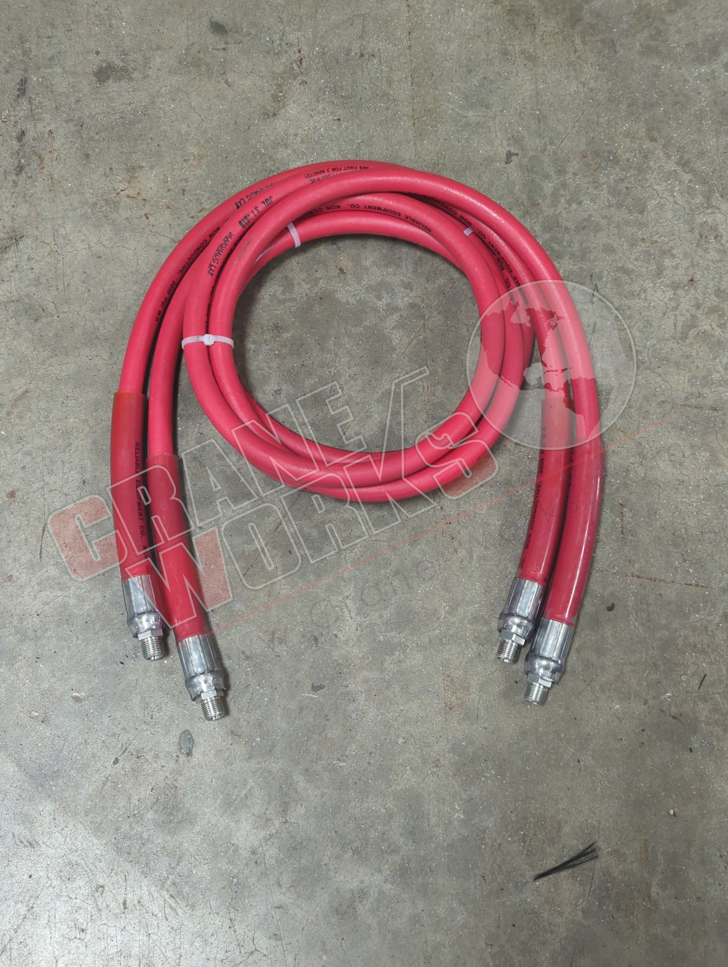 2250-96-A | New Hose Set, 8' Red W-3/8