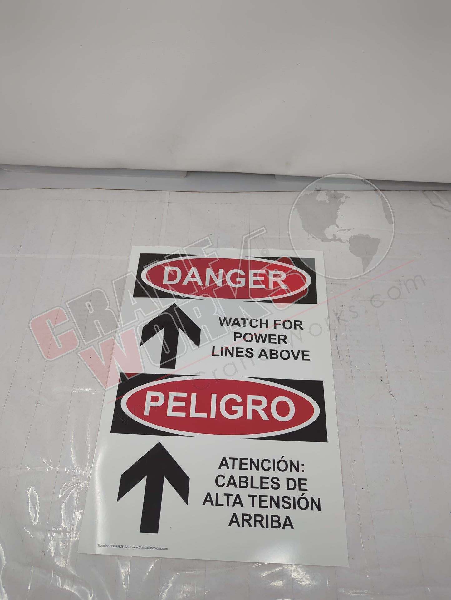 ODB-8561 | New English + Spanish Danger Power Lines11.1152