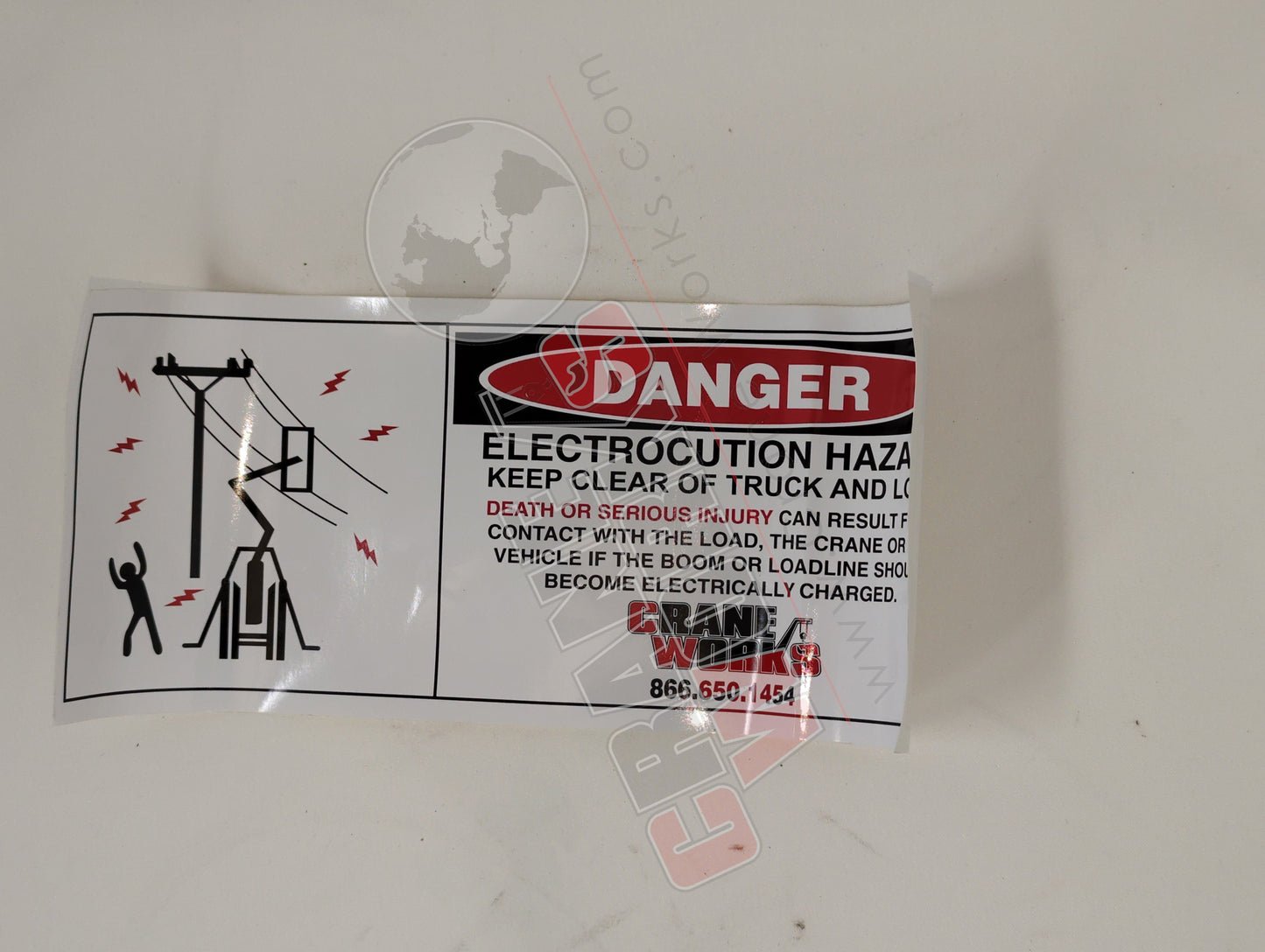 Picture of 651-00184, a New Electrocution Hazard 9 X 3, angle 3.