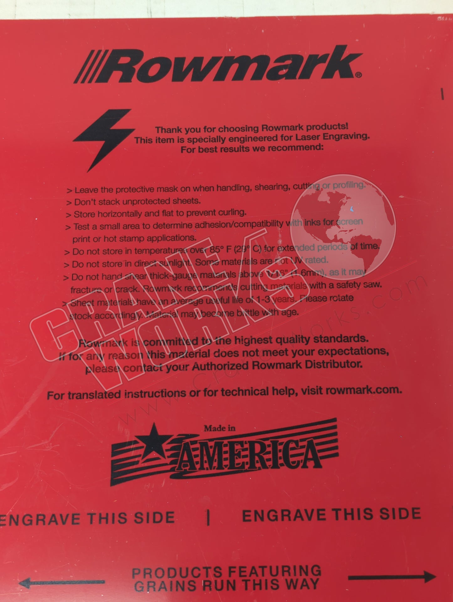 LM922-602 | New Plastic Engraving Plate (Red)