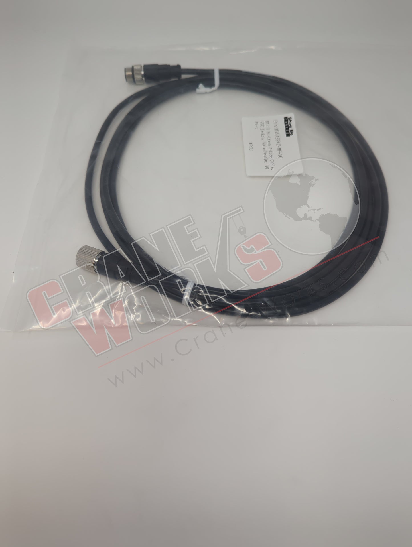 M12A5PVC-MF-10 | New M12 5 Position A-Code, Pvc Jacket, Male/Female, 10