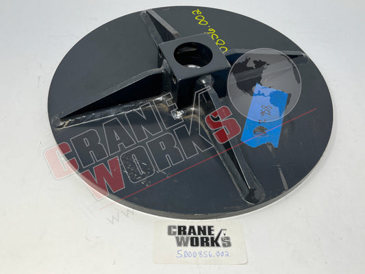 Topside picture of outrigger float weldment.