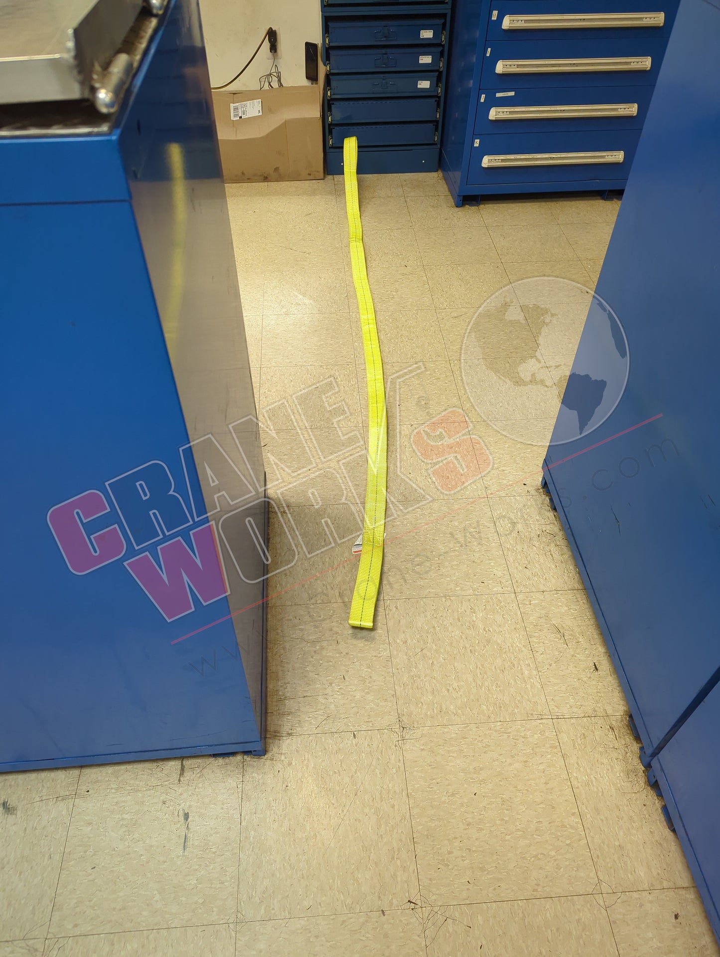 EE-2-92PX8' | New 2" X 8' Two Ply Polyester Sling With Flat Eyes