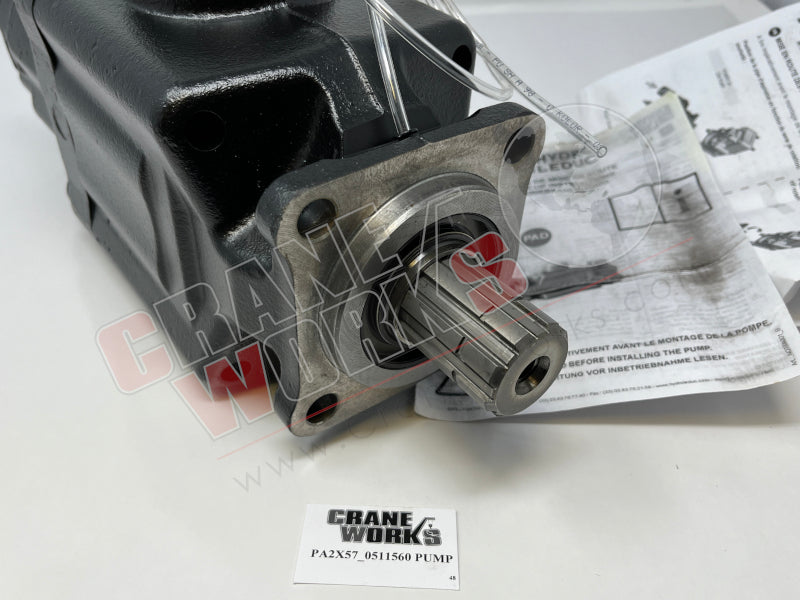 Picture of new hydroleduc fixed displacement bidirectional pump, third angle.