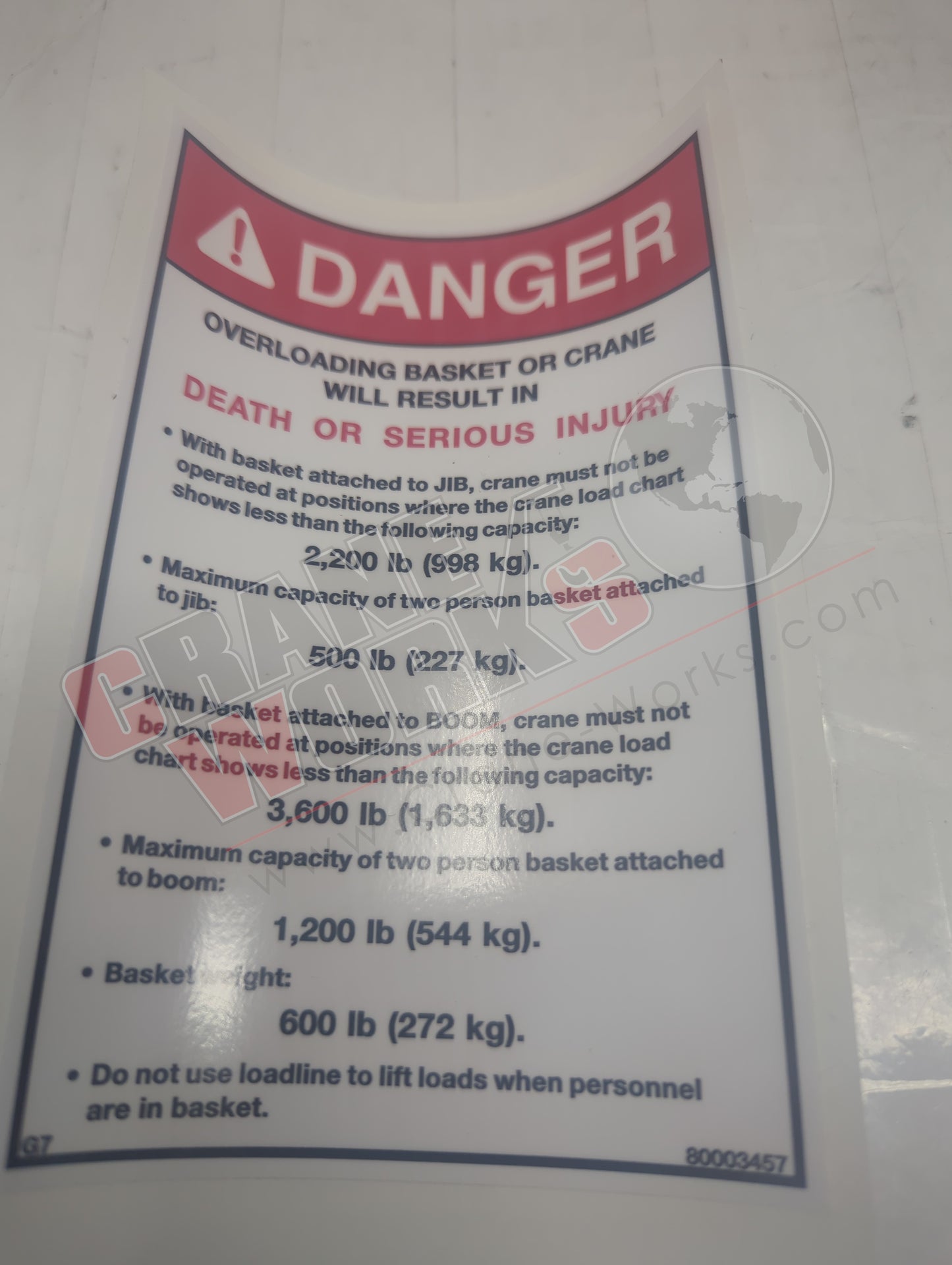 80003457 | New Decal - Danger Overloading Bucket