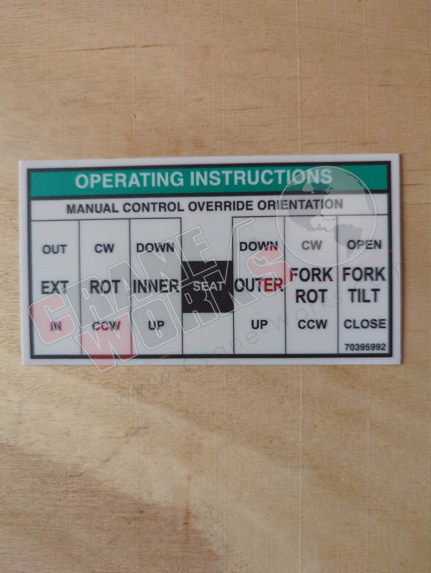 70395992 | New Decal-Manual Ctrl Override Orientation