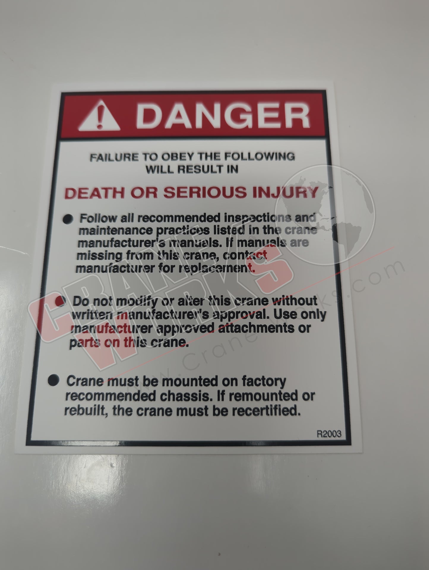 R2003 | New Danger Inspection Daily