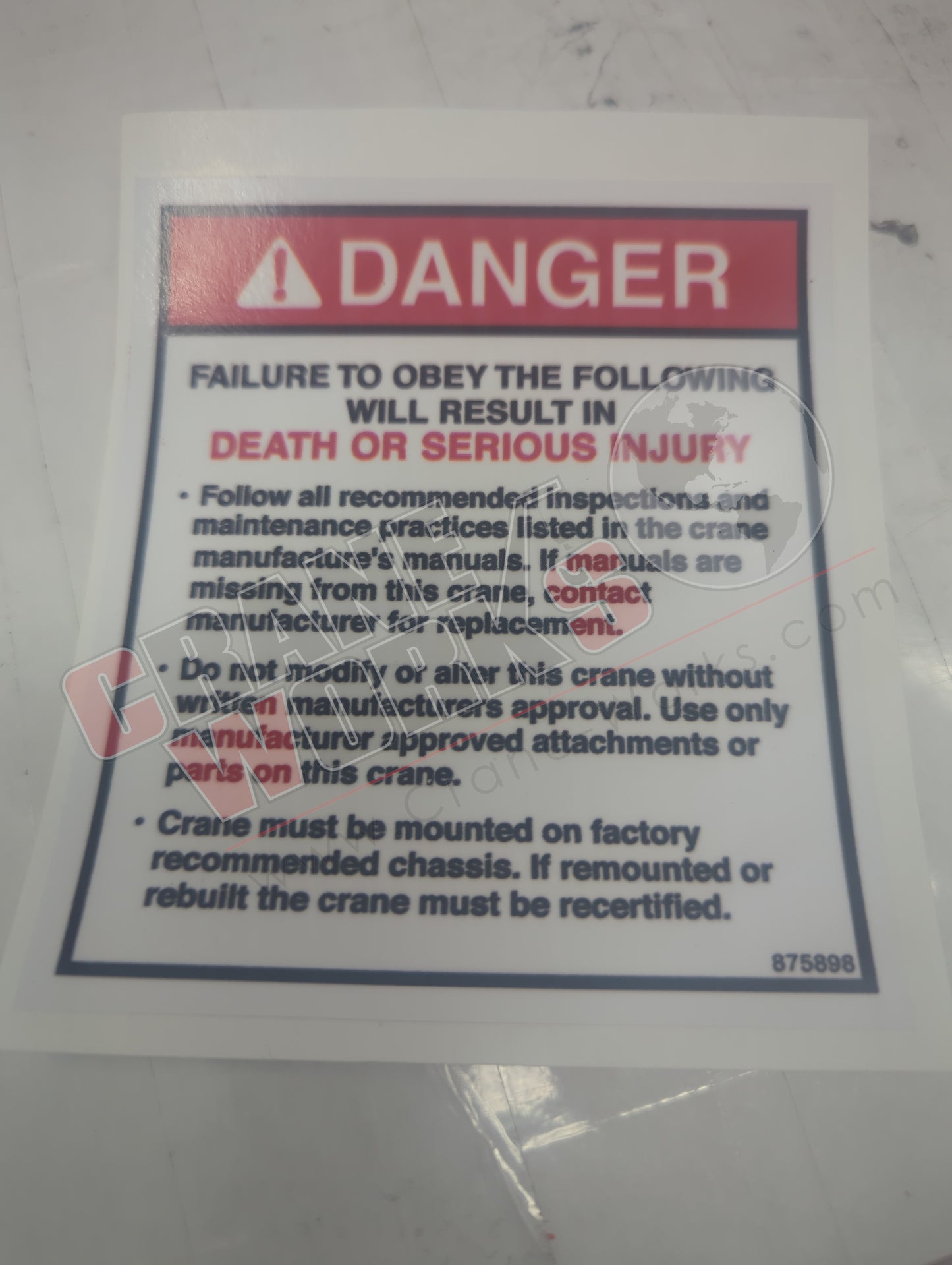 875898 | New Decal Warning
