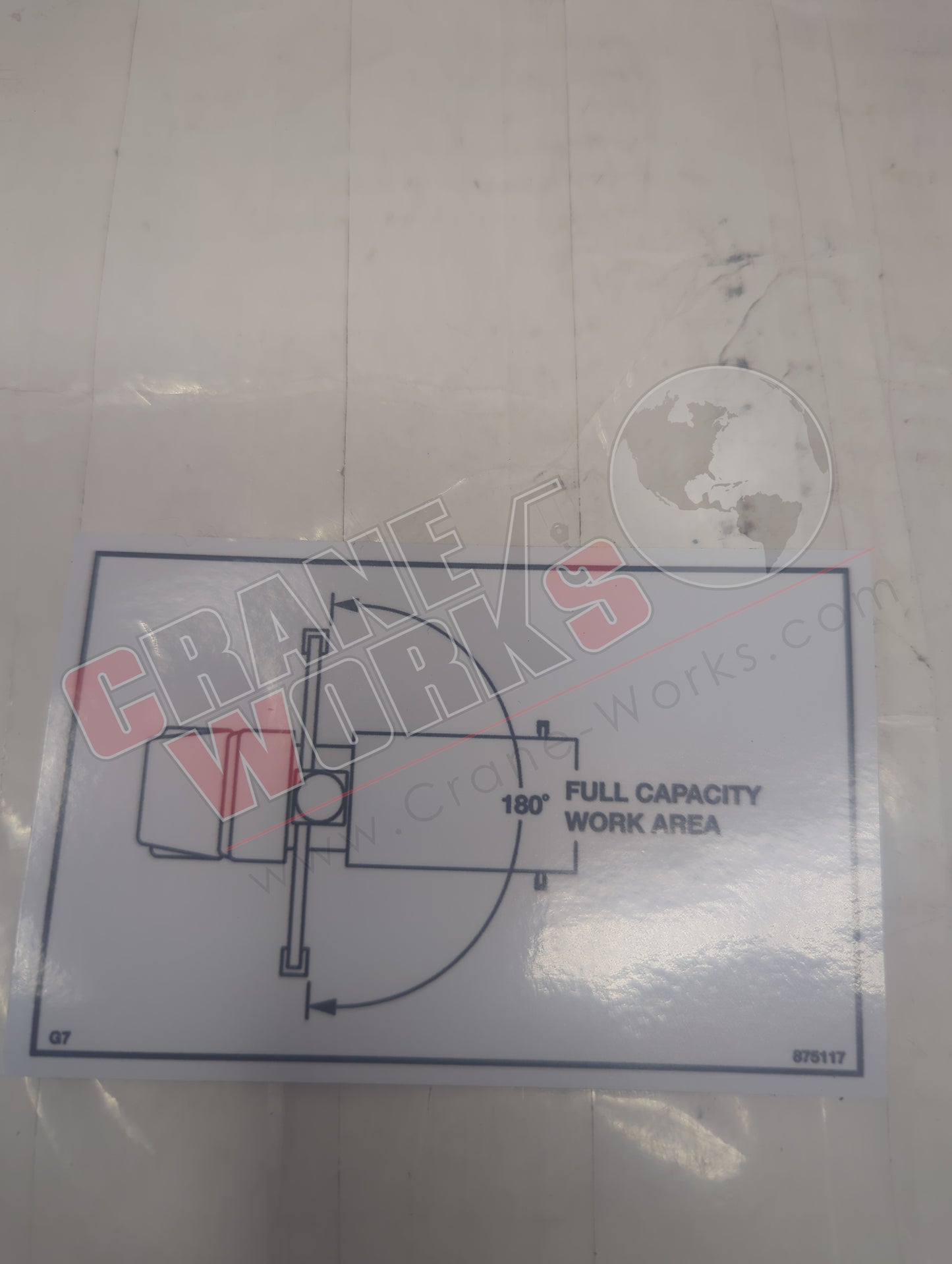 875117 | New Decal - 180 Degree Work Area