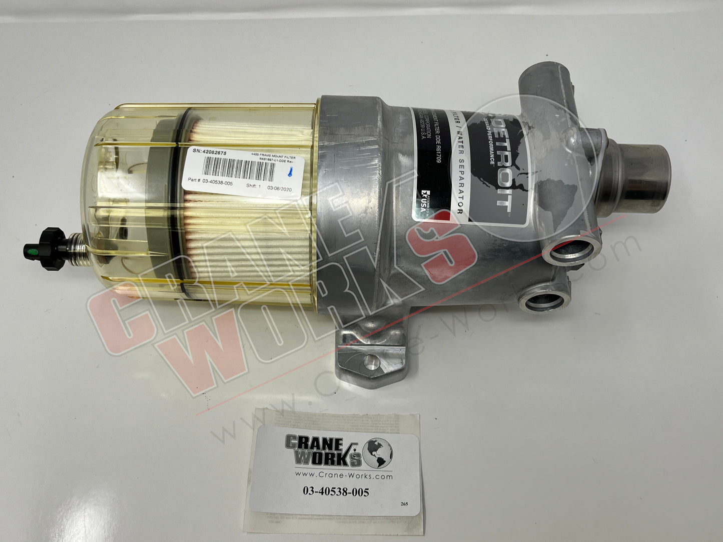 Picture of 03-40538-005, New Fuel/Water Seoarator.