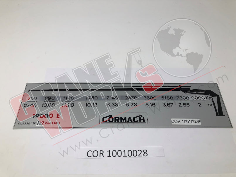Picture of COR 10010028 NEW PLATE/STICKER Q01
