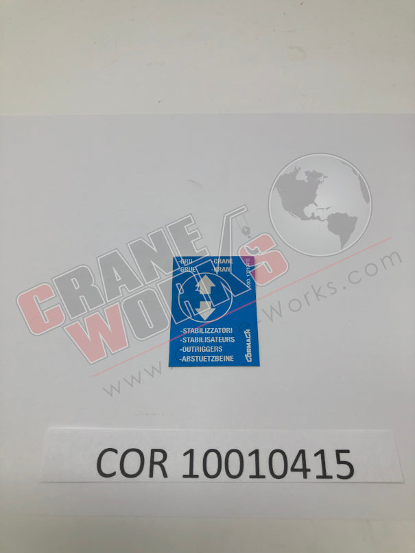 Picture of COR 10010415 NEW DECAL P01