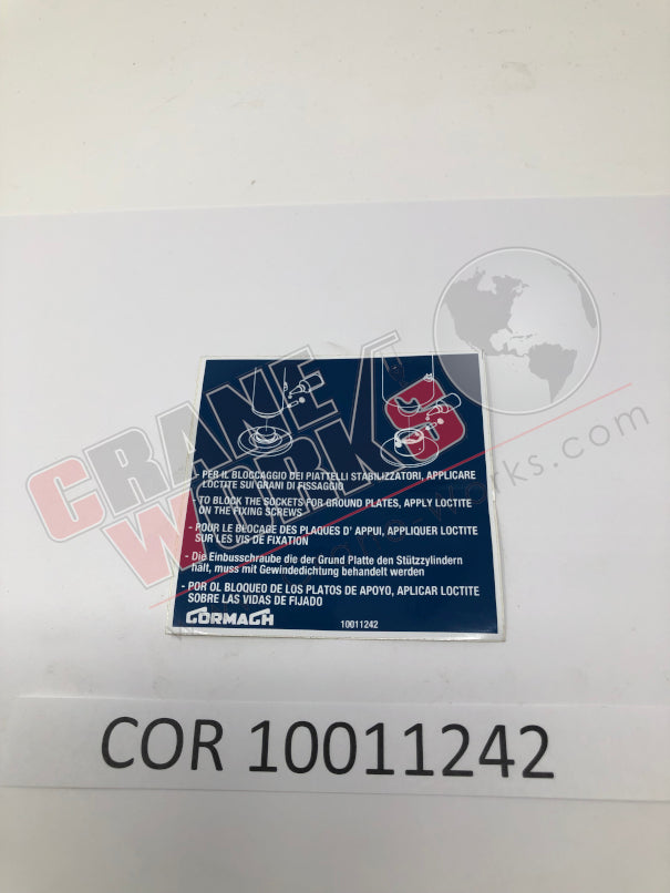 Picture of 10011242 NEW DECAL APPLY LOCTITE