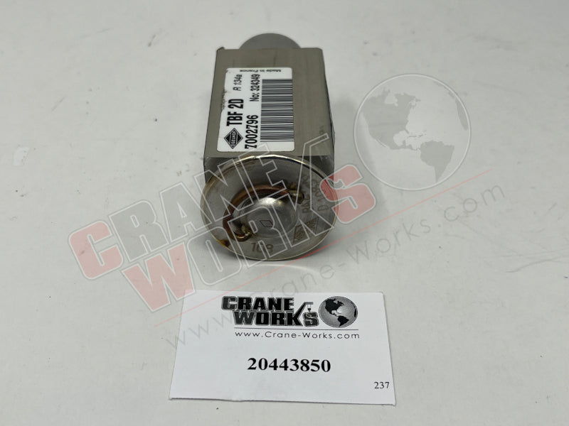 Picture of new expansion valve, a/c, third angle.