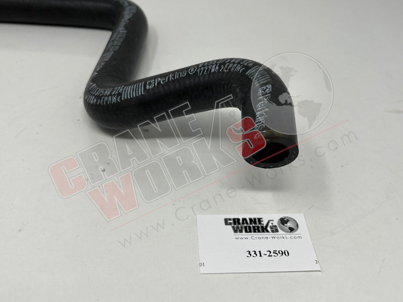 Picture of new oil cooler hose cat, third angle.
