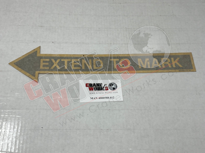 Picture of MAN 4000588.012 NEW DECAL, O/R EXTEND TO MARK