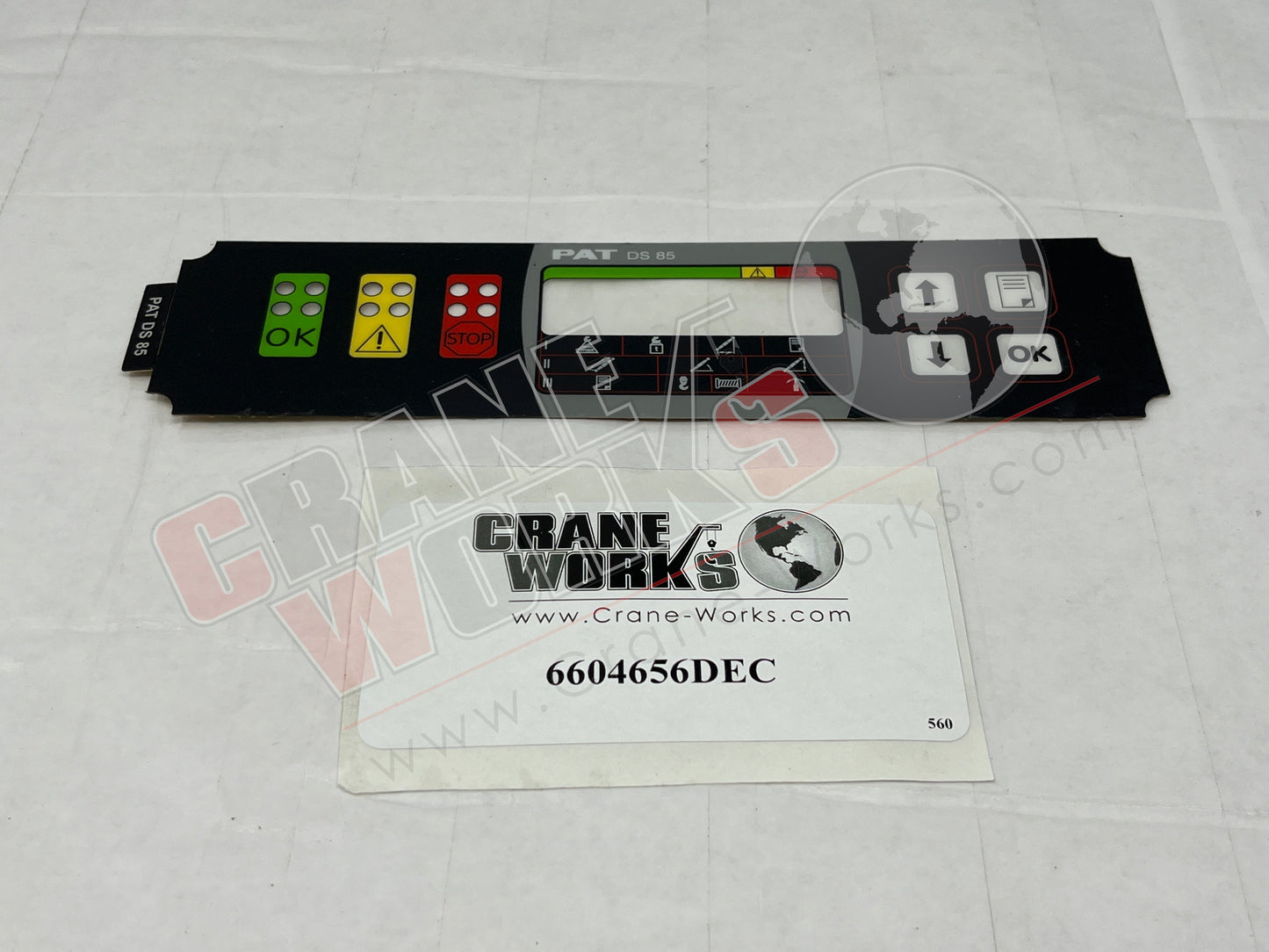 Picture of 6604656DEC, PLASTIC OVERLAY FOR PAT DS85