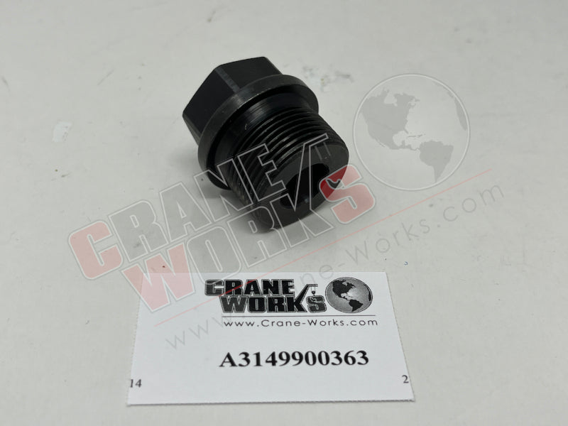 Picture of new screwed plug, second angle.
