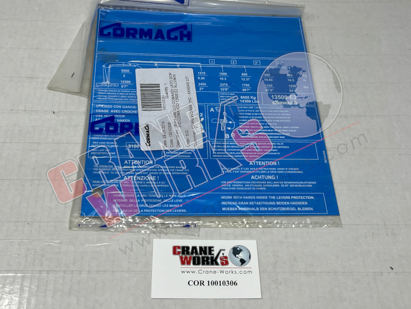 Picture of COR 10010306 NEW PLATE/DECAL