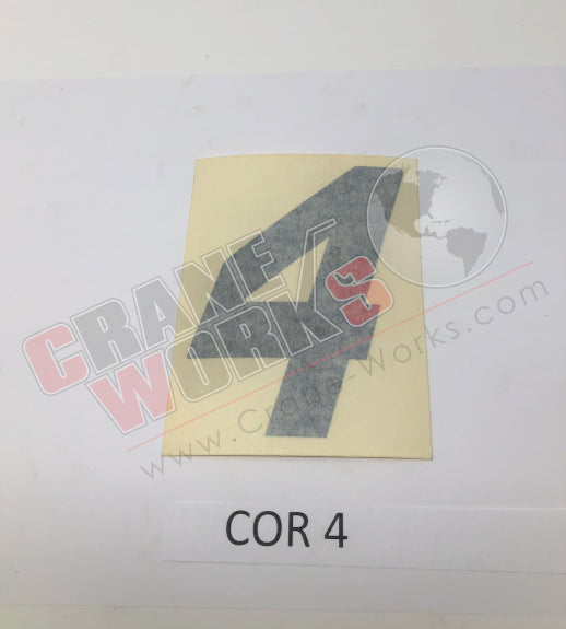 Picture of COR 4 NEW DECAL #4 KING BLUE 4.5" TALL