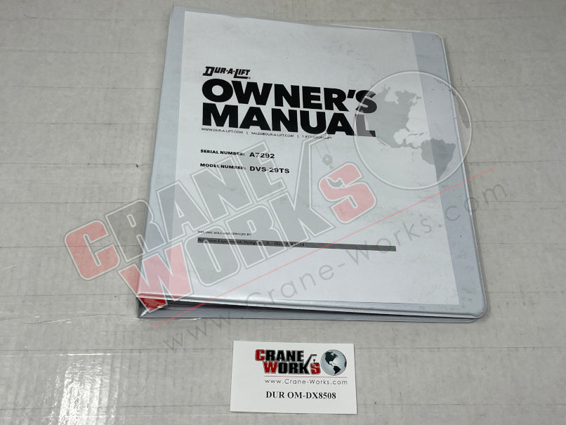 Picture of DUR OM-DX8508 NEW MANUAL