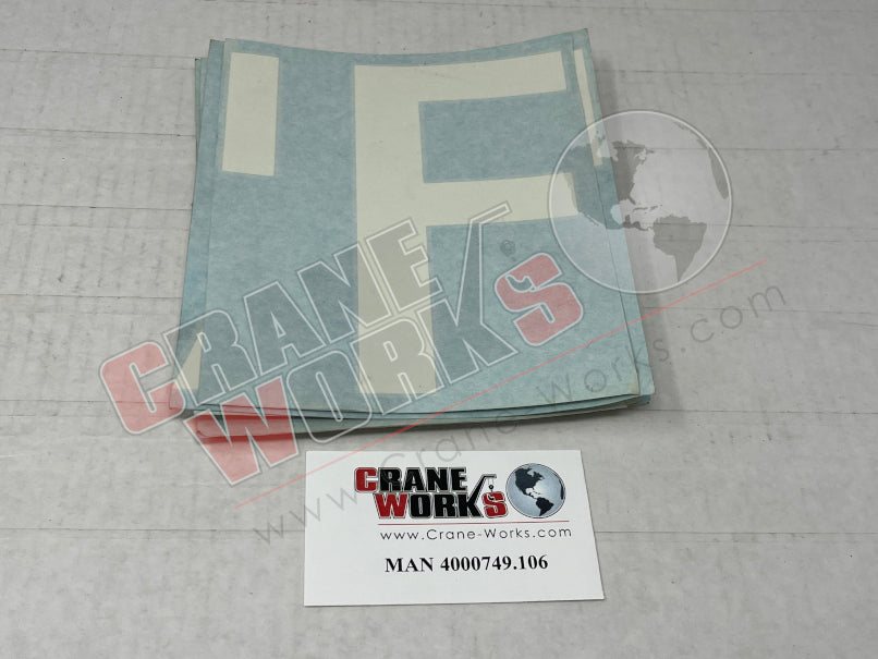 Picture of MAN 4000749.106 NEW BOOM DECAL F (RH)