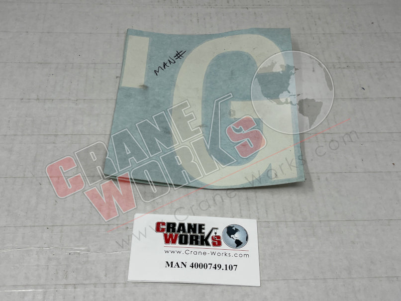 Picture of MAN 4000749.107 NEW BOOM DECAL G (RH)